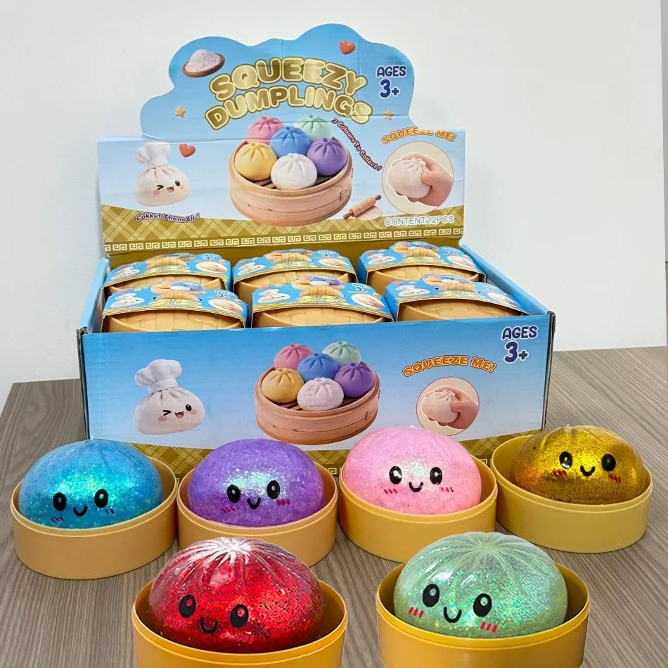 Colorful Dumpling Squishy Toy