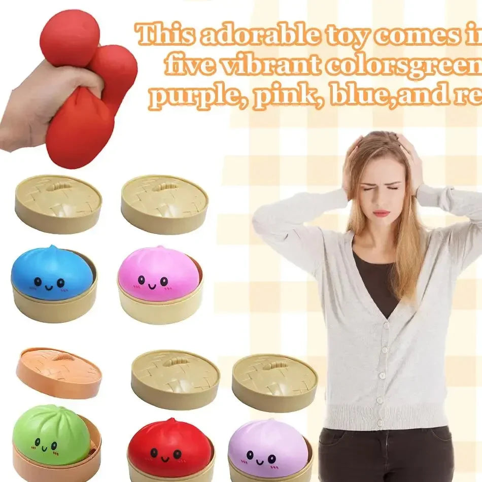 Colorful Dumpling Squishy Toy