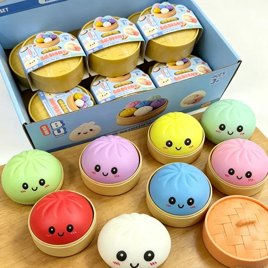 Colorful Dumpling Squishy Toy