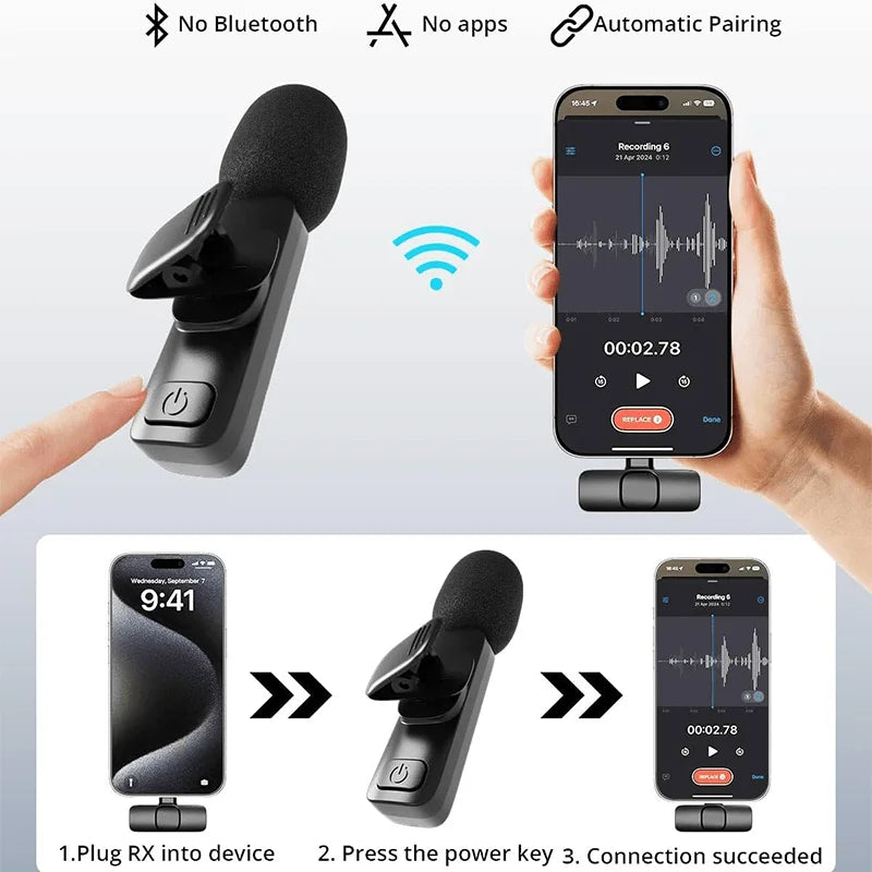 Smart Clip-On Microphone for iPhones